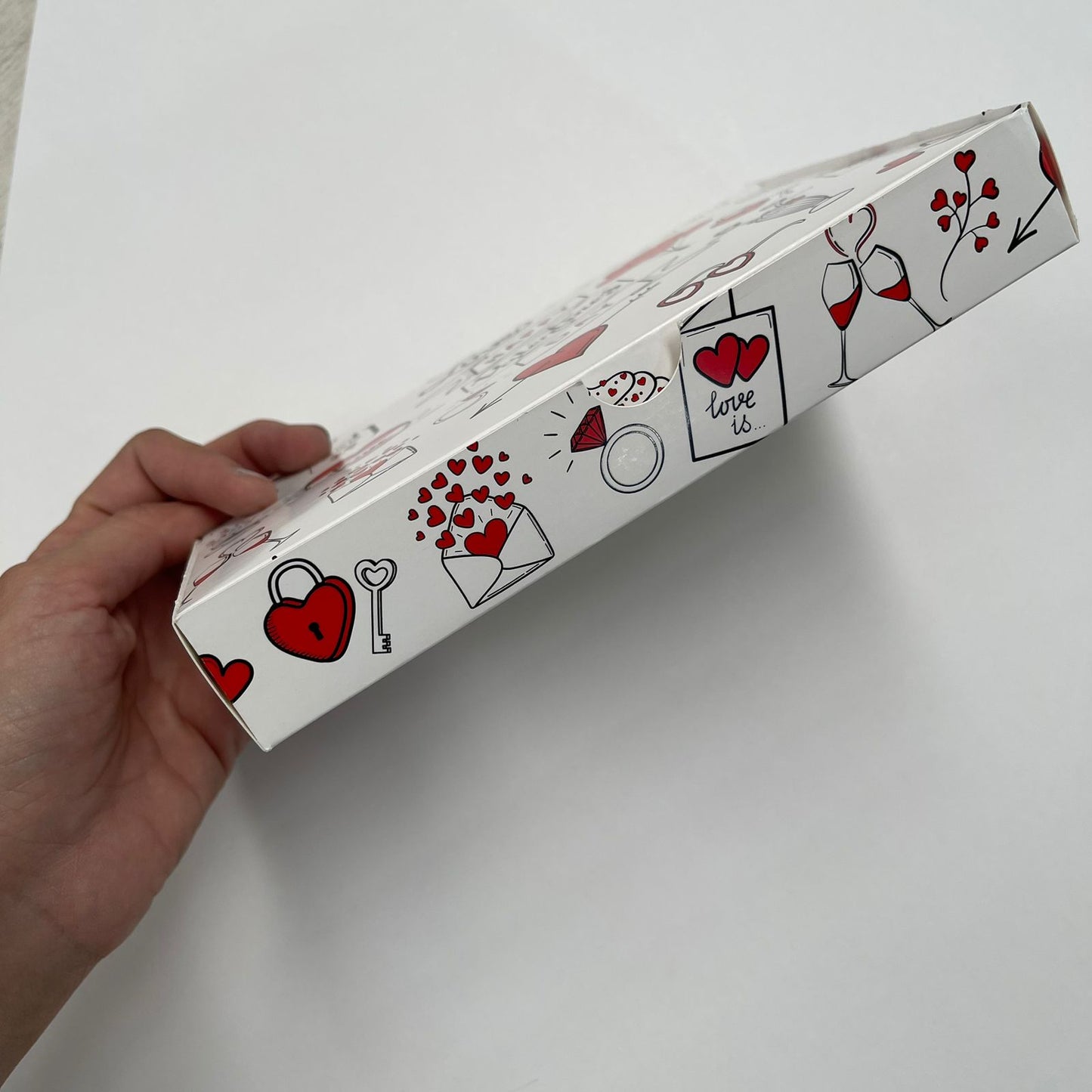 Caja San Valentin Blanca 19x13x3 cm