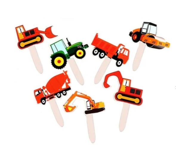 Topper Camiones de Construcción 7 Piezas