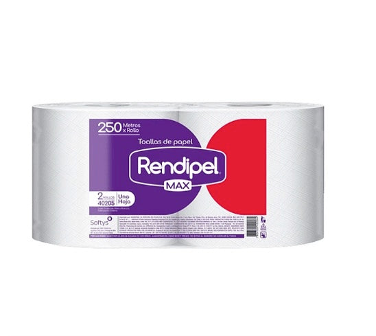 Toalla de Papel Rendipel (2x250mts) Dispensador