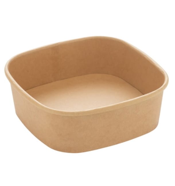 Bowl Cuadrado de Bamboo Kraft 900ml con TAPA