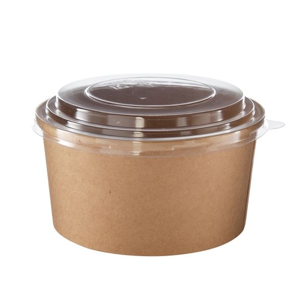 Bowl Kraft 1000 cc con tapa