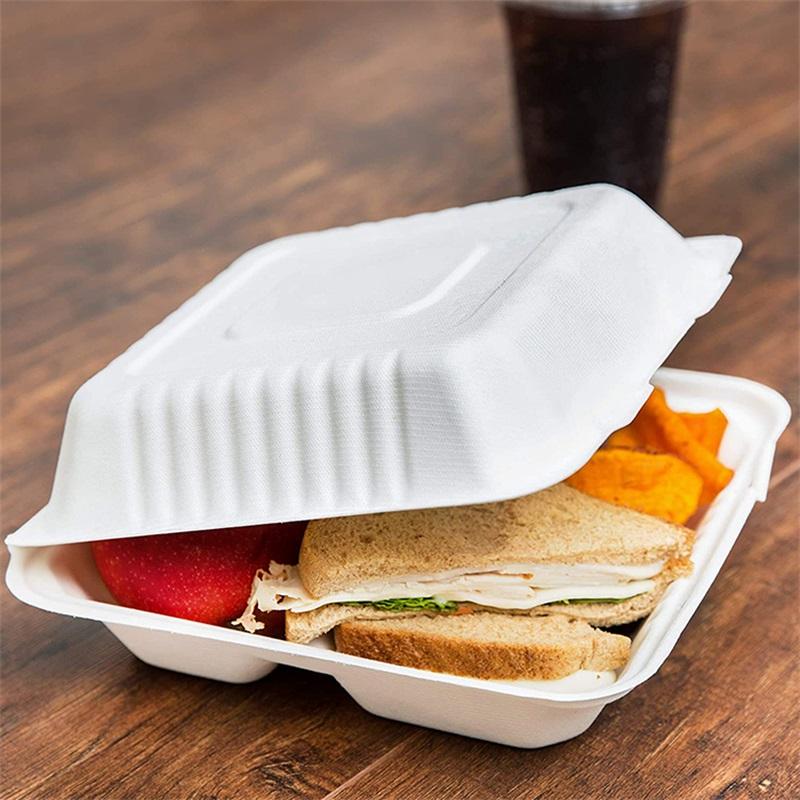 Contenedor Cuadrado 22,3x20,1x4,6 cm COMPOSTABLE