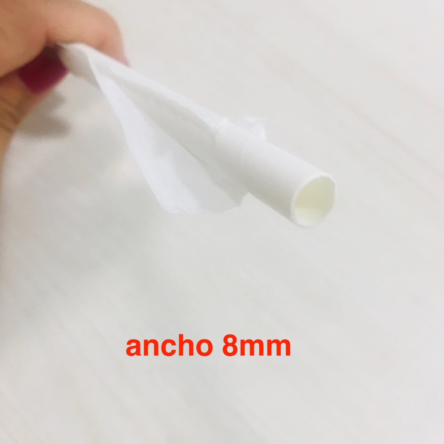 Bombilla BLANCA 8MM de Papel EMBOLSADA 25un