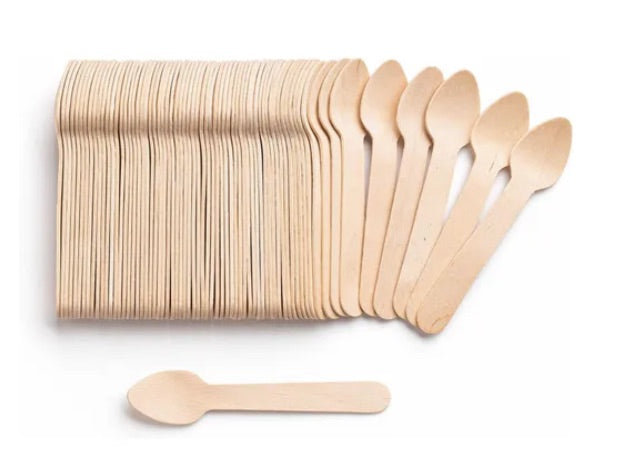 Cuchara de Madera Te Café Set 100 unidades