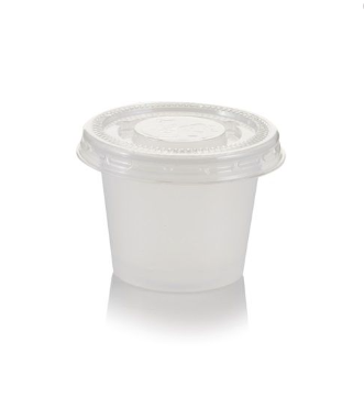 Salsero 1 OZ con Tapa 100 unidades - Desechables Chiguayante