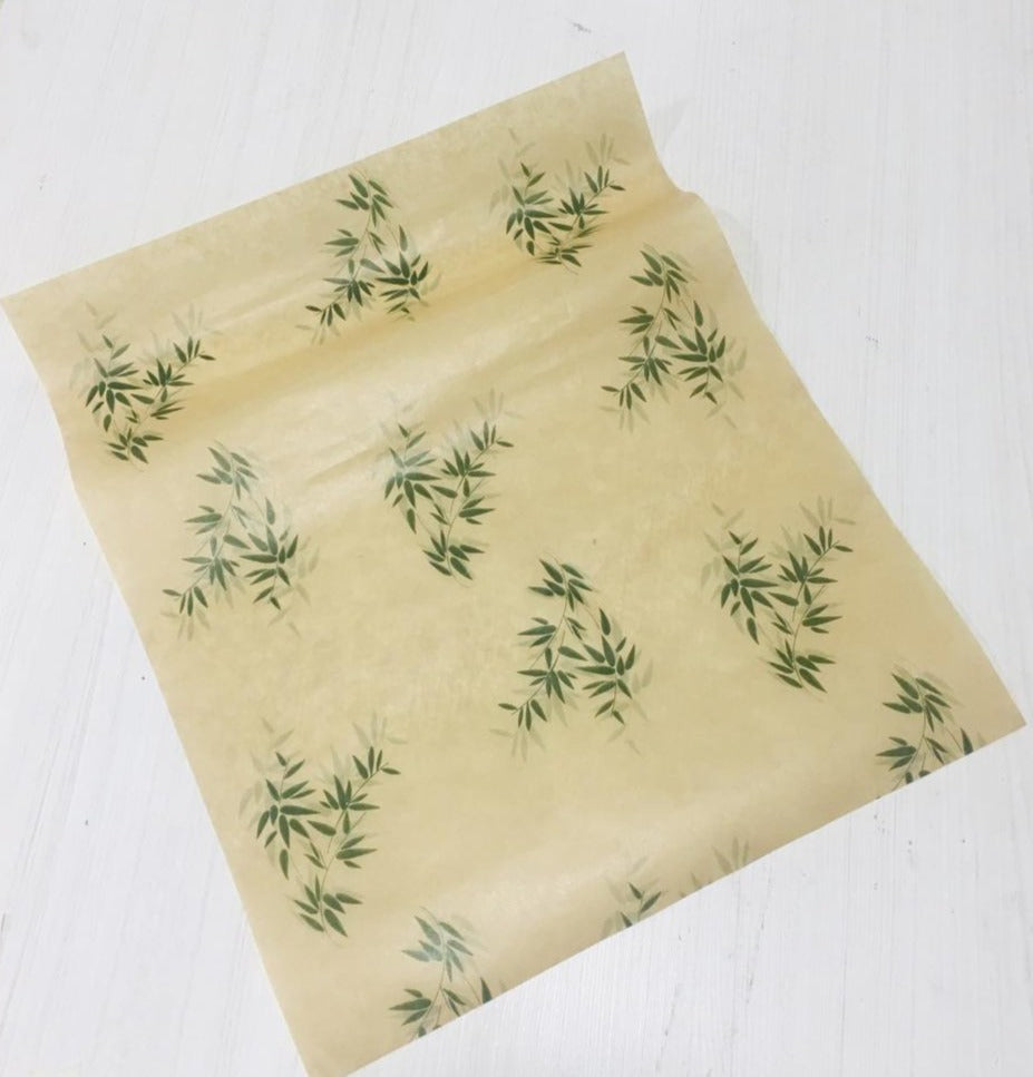 Papel Antigrasa Verde HOJAS 28x34 cm