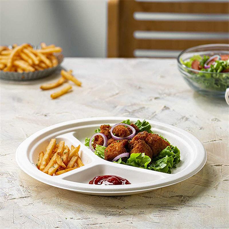 Platos con 3 divisiones, COMPOSTABLE