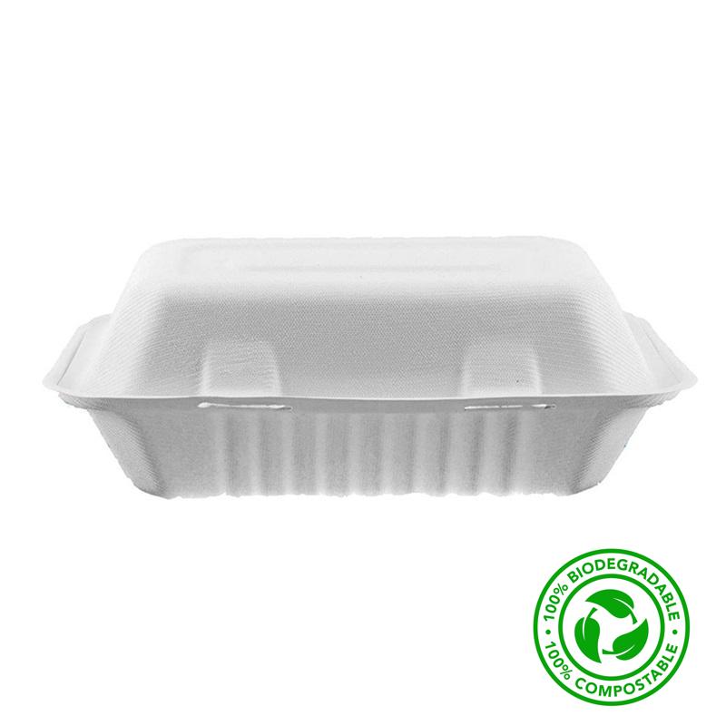 Contenedor Rectangular 22,9x15,5x4,5 cm COMPOSTABLE