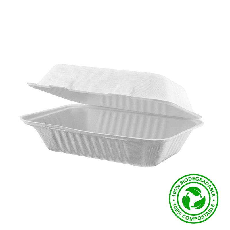 Contenedor Rectangular 24x14x7 cm COMPOSTABLE