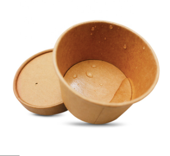 Pote Kraft 26 oz (800grs) con Tapa Kraft - Desechables Chiguayante