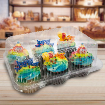 Porta 6 Muffins / Cupcakes Set 5 unidades - Desechables Chiguayante