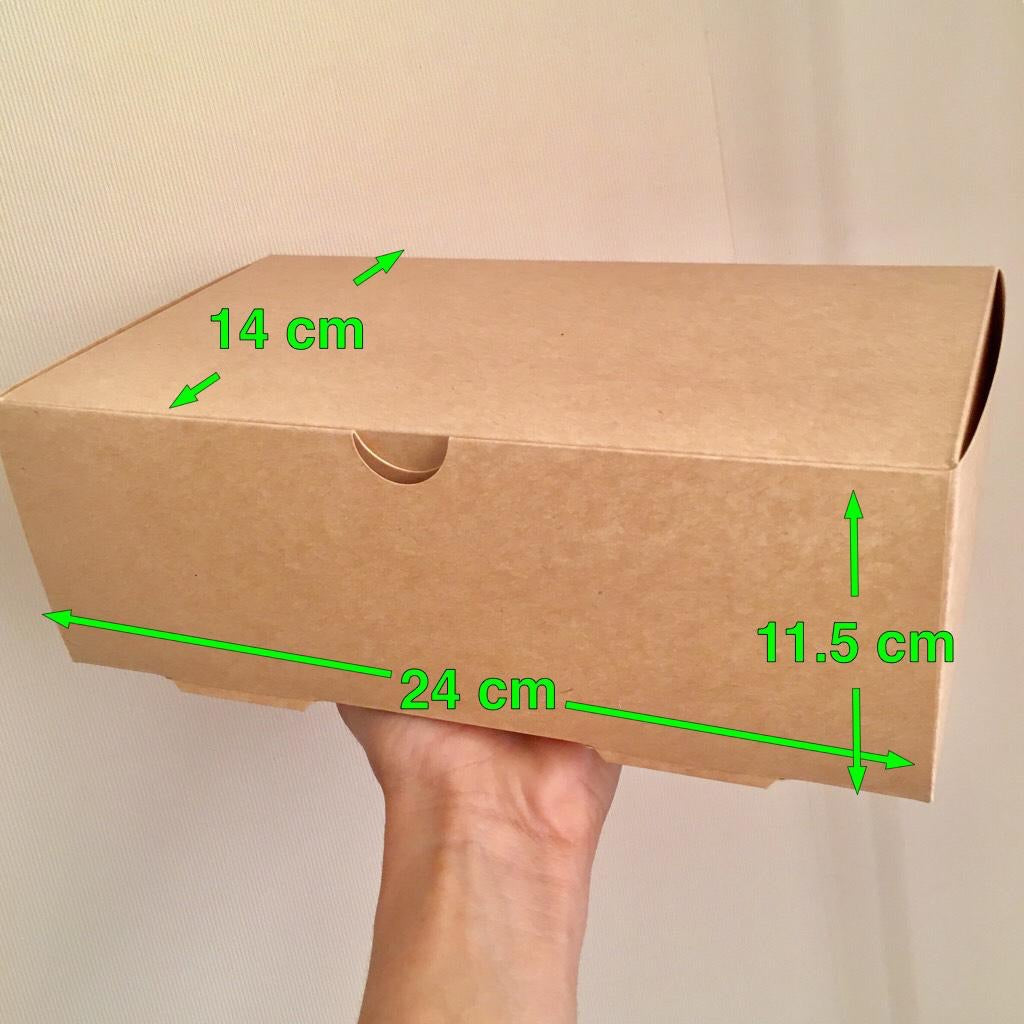 Caja Kraft rectangular - Desechables Chiguayante