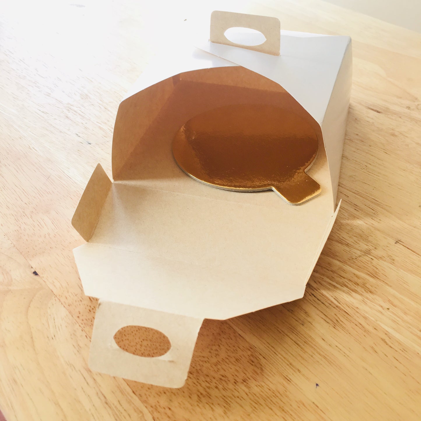 Caja Cartón Mini Pie 11x11x4,5cm - Desechables Chiguayante