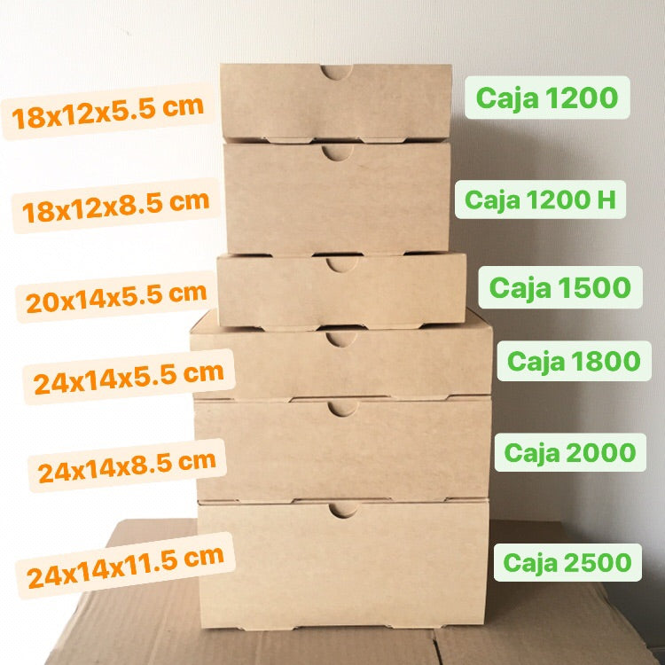Caja Kraft rectangular - Desechables Chiguayante