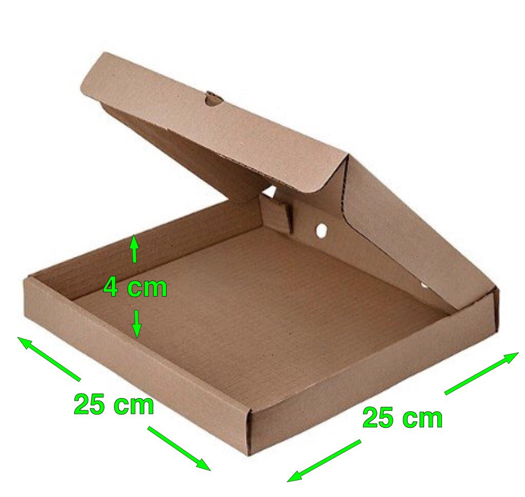 Caja Pizza Chica 25x25x4cm (5 unidades) - Desechables Chiguayante