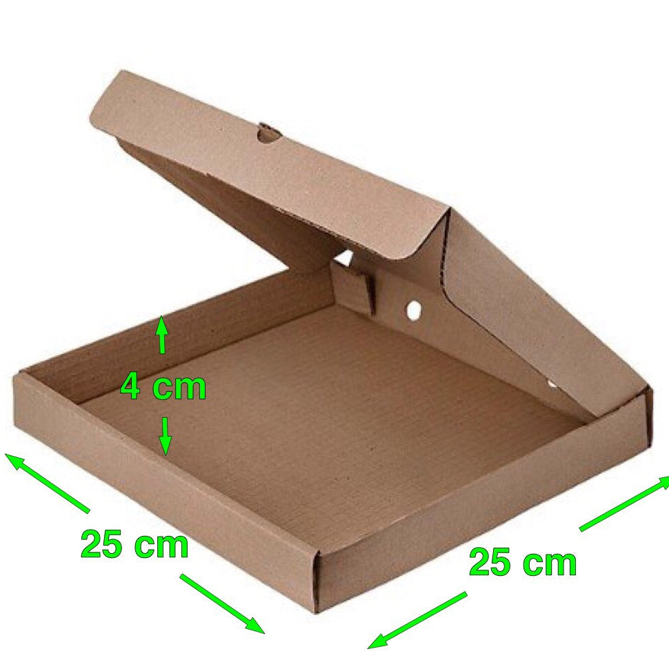 Caja Pizza Chica 25x25x4cm (5 unidades) - Desechables Chiguayante