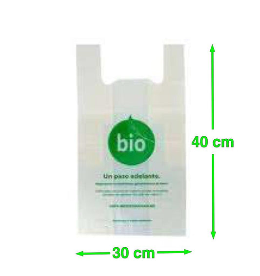 Bolsa Camiseta Biodegradable 30x40 (100 un)