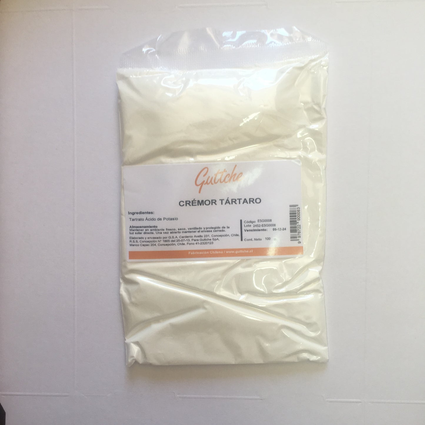 Cremor tártaro 100grs Guttche - Desechables Chiguayante