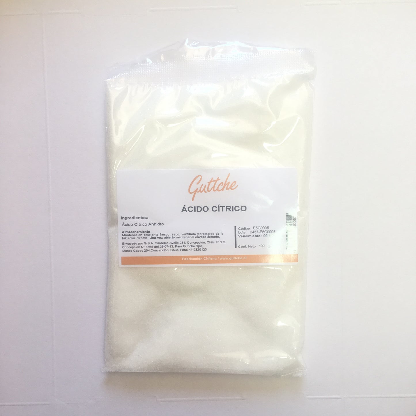 Ácido Cítrico 100grs Guttche - Desechables Chiguayante
