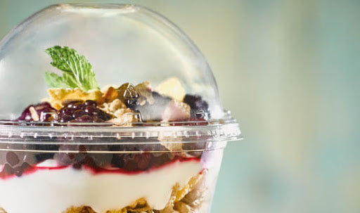 Vaso PET 12 oz c/ tapa domo Set 10 un - Desechables Chiguayante