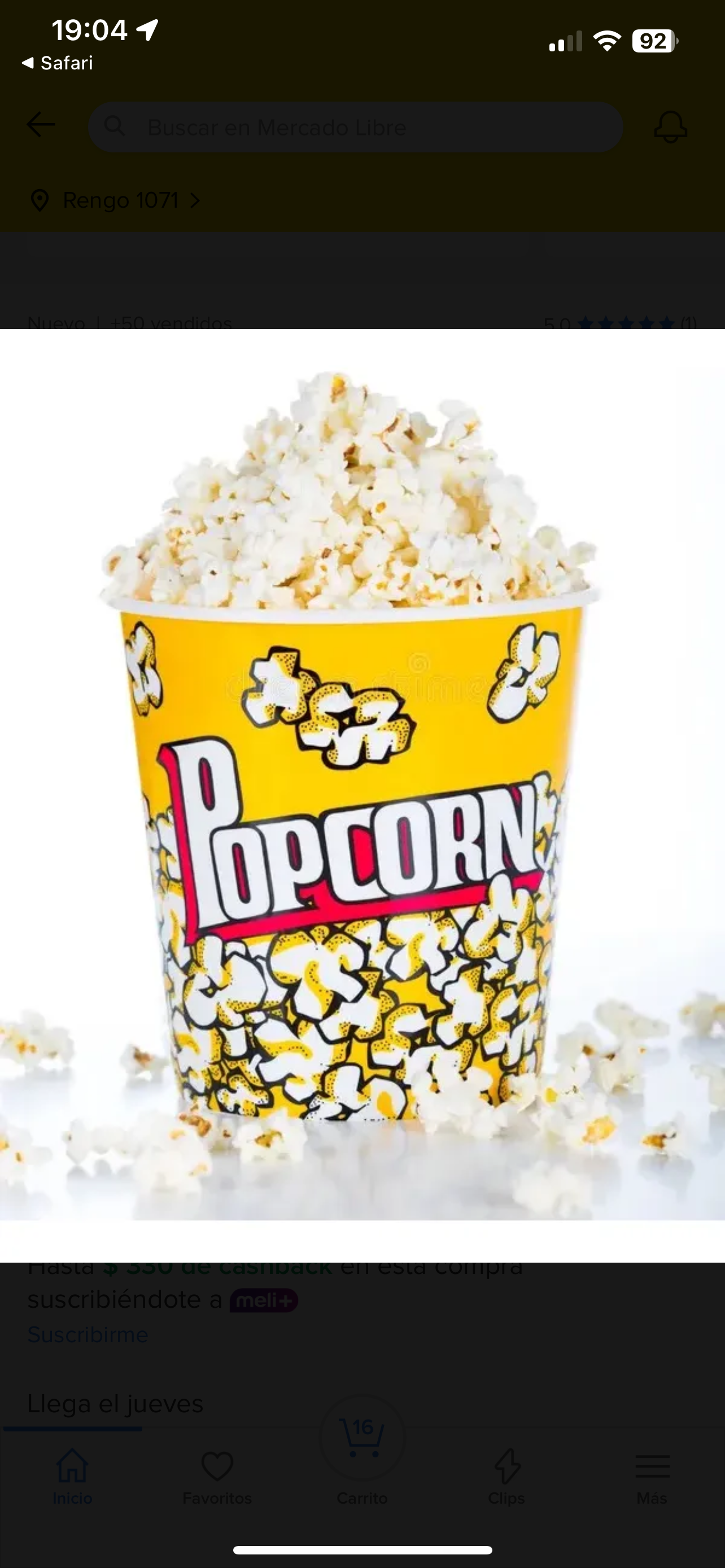 Balde Polipapel 32 onzas 1KL Pop Corn