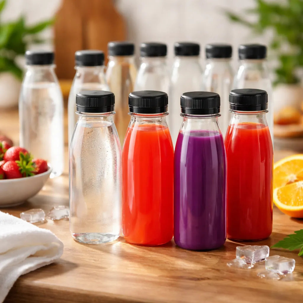 Botella PET 300ml con tapa Negra