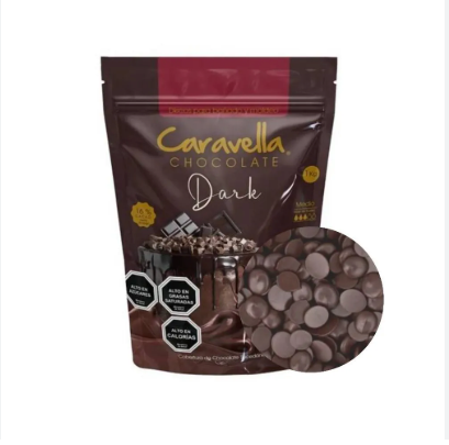 Cobertura Chocolate DARK NEGRO 770 grs Caravella