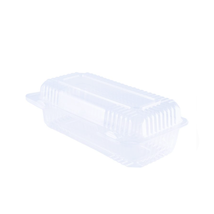 estuche alto de plastico rectangular galletas, pan, queque