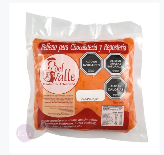 Relleno para Chocolateria NARANJA 250 grs
