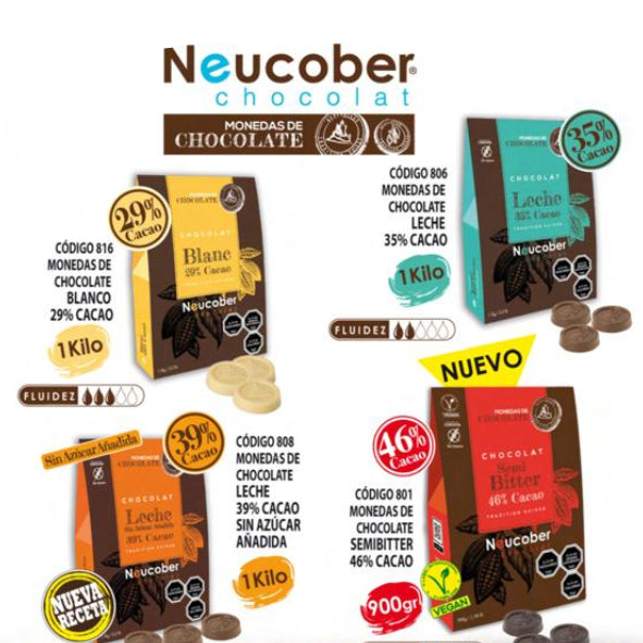 Chocolate neucober al 29% concepcion monedas