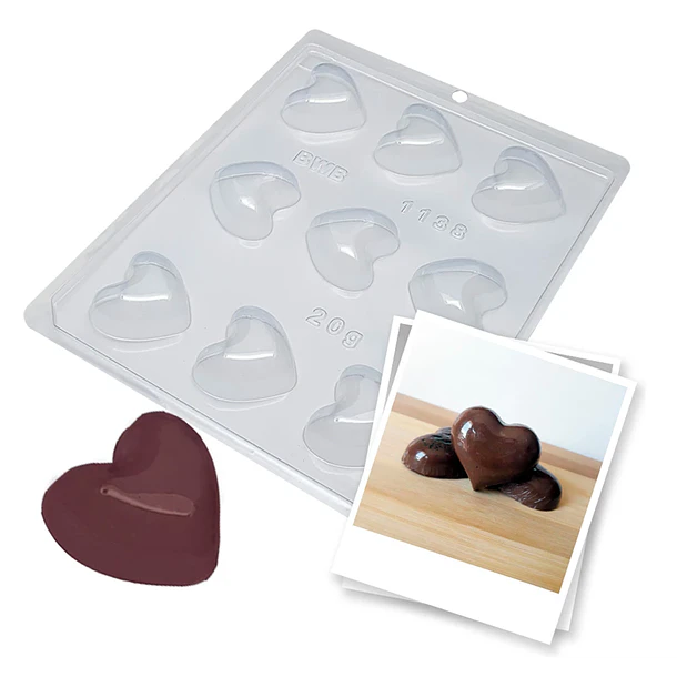 Molde de Acrilico Corazon Bombón