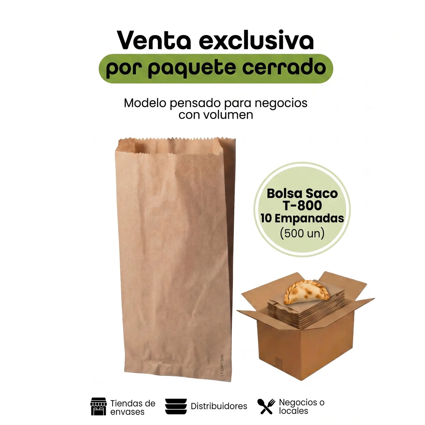 BOLSA PAPEL SACO CAFE T-800 (1X500 un)