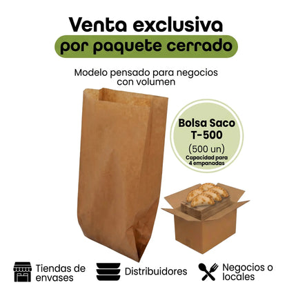 BOLSA PAPEL SACO CAFE T-500 (1X500 un)