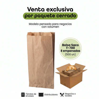 BOLSA PAPEL SACO CAFE T-700 (1X500 un)
