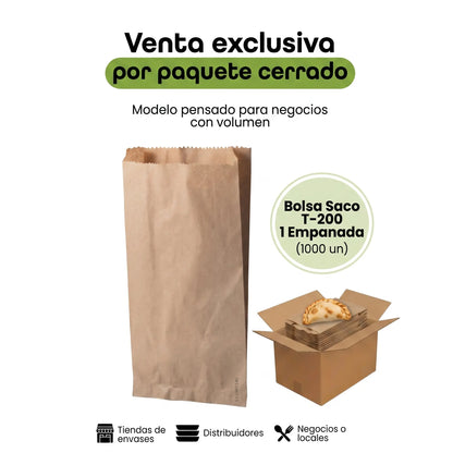 BOLSA PAPEL SACO CAFE T-200 (1X1000 un)