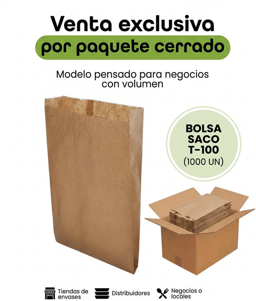 BOLSA PAPEL SACO CAFE T-100 (1X1000 un)