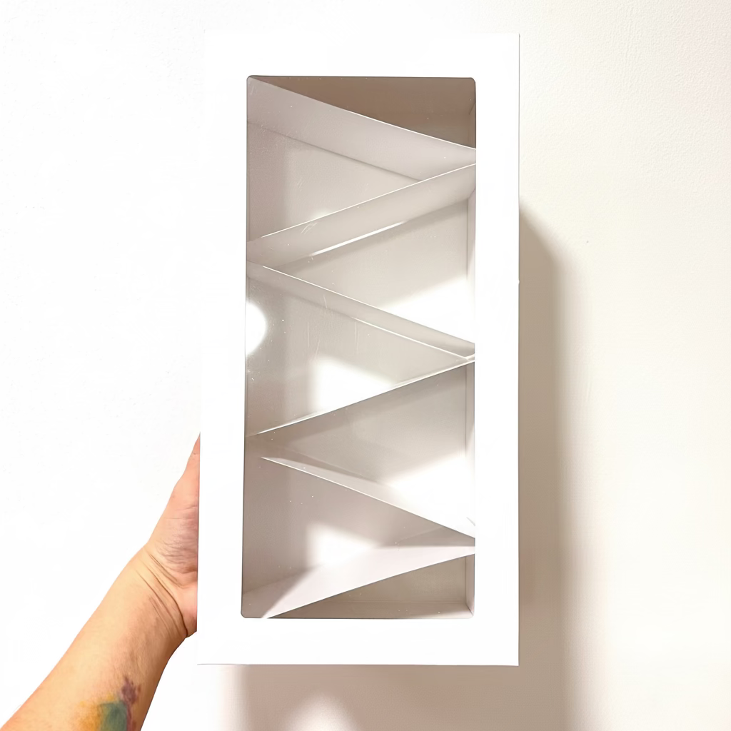Caja Blanca 5 Trozos Triangulares con ventana