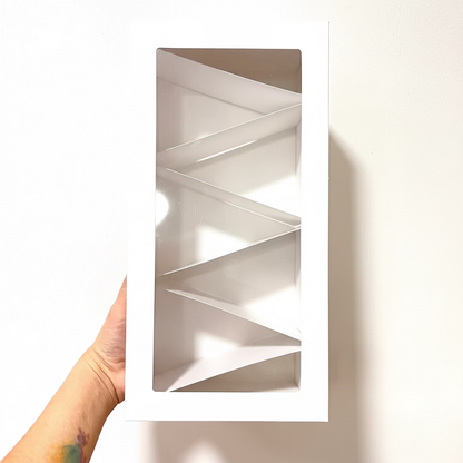 Caja Blanca 5 Trozos Triangulares con ventana
