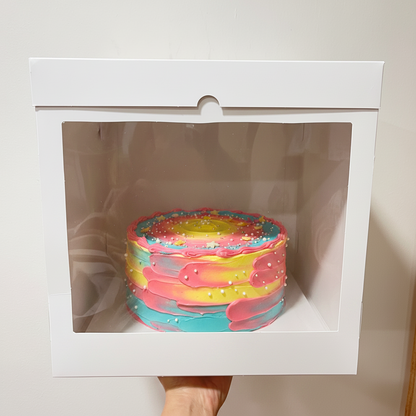 Caja Blanca para Torta con ventana 20x20x20 cm