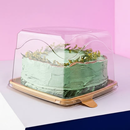 Porta torta dorada elegante concepcion barato