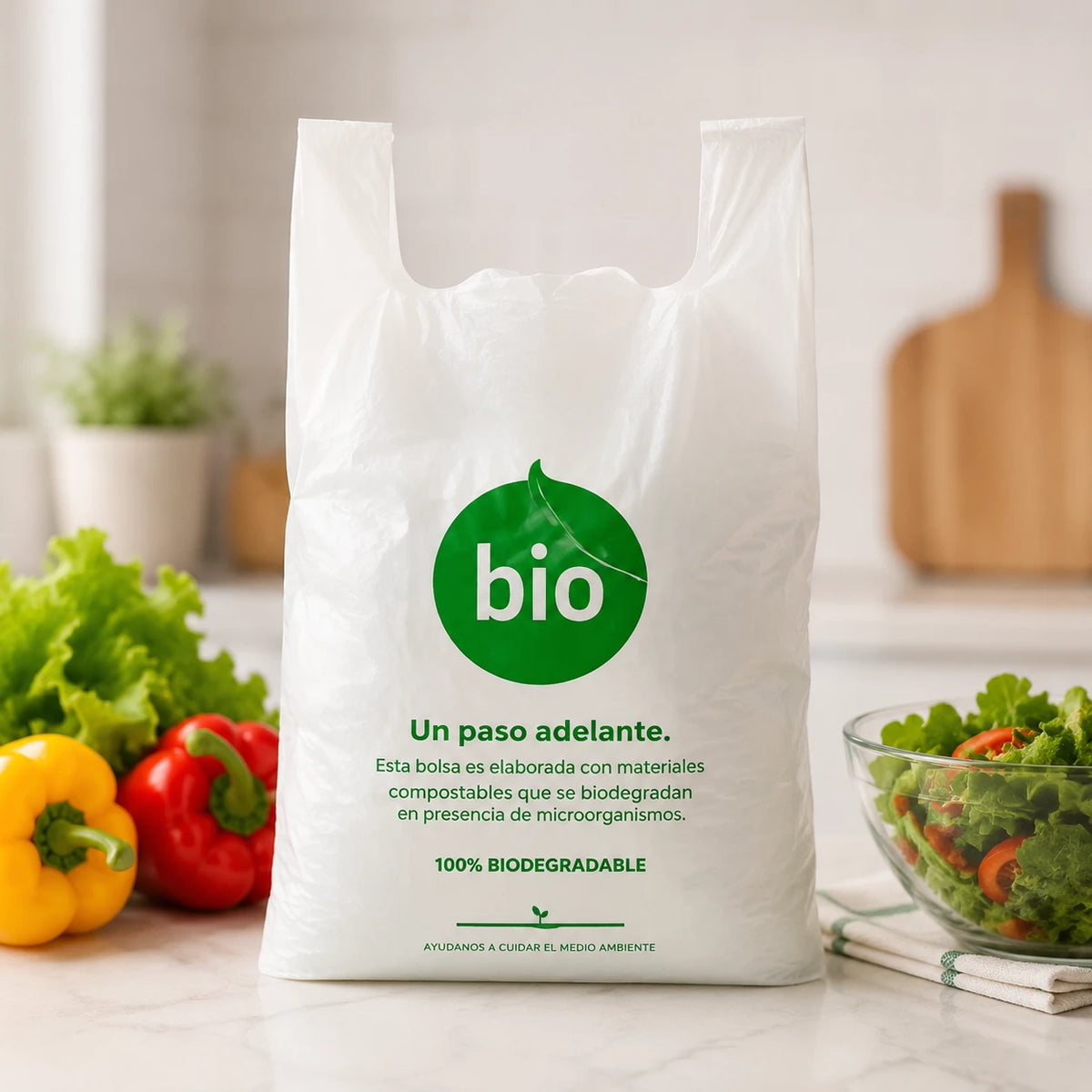 Bolsa Camiseta Biodegradable 30x40 (100 un)