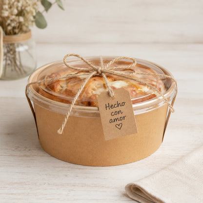 Bowl Kraft 1000 cc con tapa