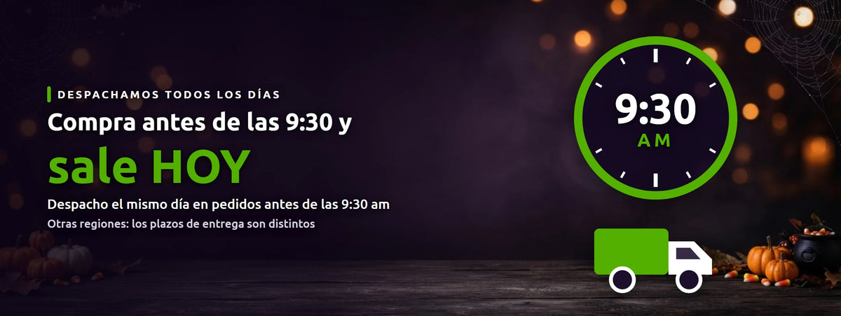 Despachamos todos los días: compra antes de las 9:30 y sale hoy