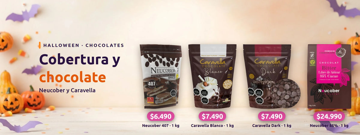Cobertura y chocolate Neucober y Caravella con precios