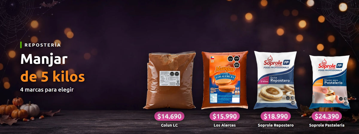 Manjar de 5 kilos, cuatro marcas con precios
