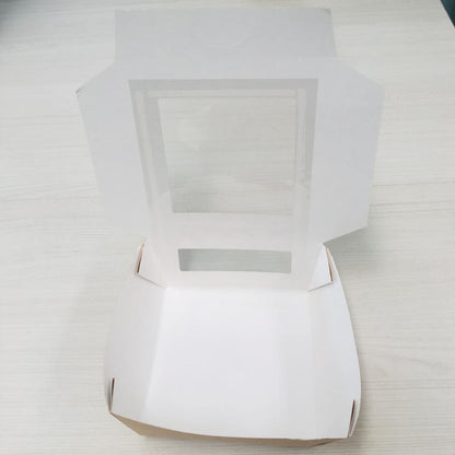 Caja kraft doble ventana - Desechables Chiguayante