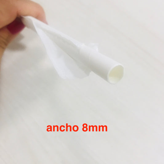 Bombilla BLANCA 8MM de Papel EMBOLSADA 25un