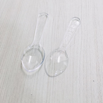 Cuchara Acrílica Transparente para Postre 250 un
