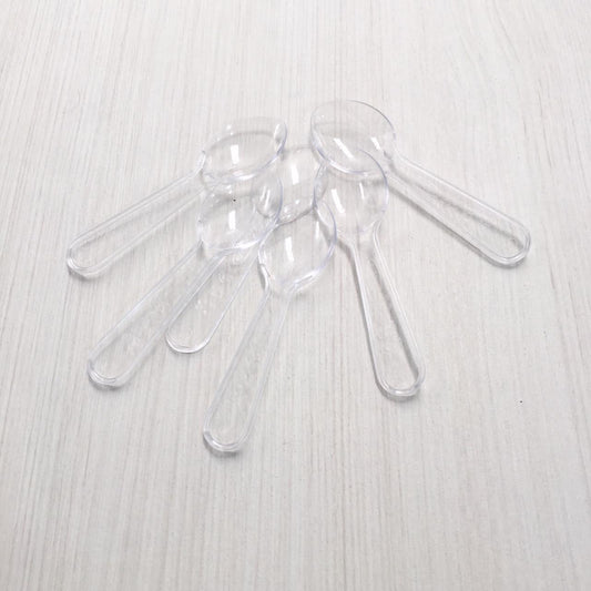 Cuchara Acrílica Transparente para Postre 250 un