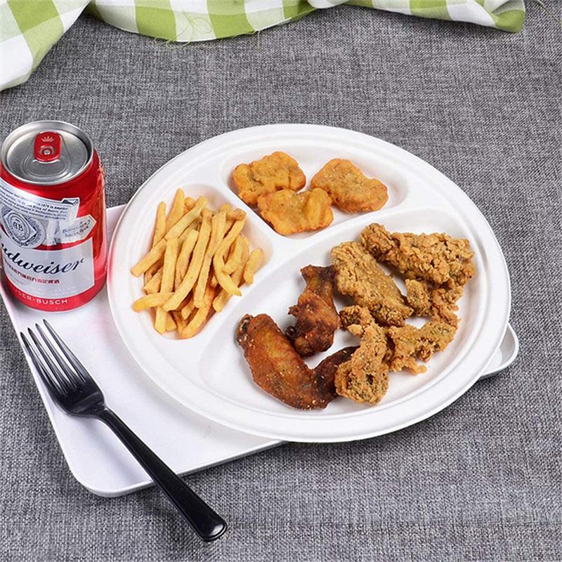 Platos con 3 divisiones, COMPOSTABLE